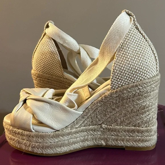 Cole Haan Cloudfeel Hampton Wedge Jute Heel Leather Sandals - Picture 16 of 16